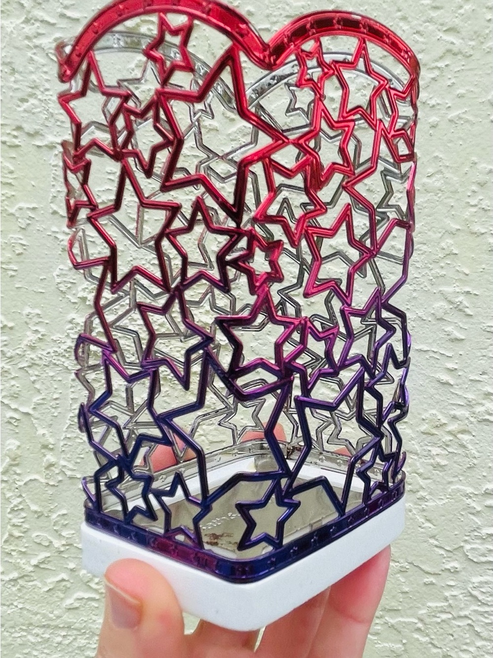 Bath & Body Works Pink to Purple Ombre Star hand/shower gel holder
